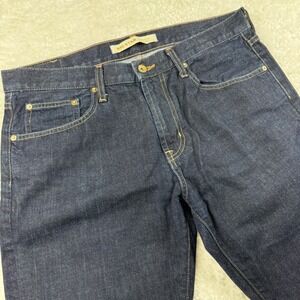 Big Star Division Straight Jeans Men 34R Dark Wash Indigo 100% Cotton Denim